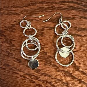Lia Sophia multiple Silver Hoop Earrings